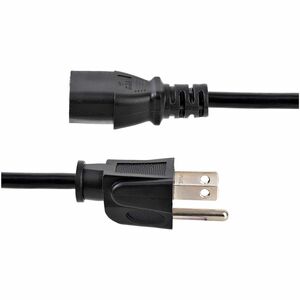 StarTech.com 10ft (3m) Computer Power Cord, NEMA 5-15P to C13, 10A 125V, 18AWG, Black Replacement AC PC Power Cord, TV/Mon