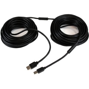 StarTech.com 65ft (20m) Active USB 2.0 A to B Cable, Long USB Cable, USB Printer Cable, 1x USB A (M), 1x USB B (M), Black 