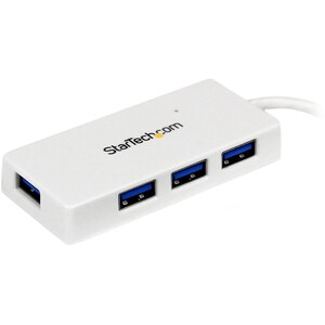 StarTech.com Hub Mini USB 3.0 SuperSpeed a 4 porte portatile - Bianco - 4 Total USB Port(s) - 4 USB 3.0 Port(s) - PC, Mac