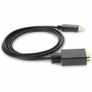 AddOn 6ft DisplayPort 1.2 Male to VGA Male Black Cable For Resolution Up to 1920x1200 (WUXGA) - 6 ft DisplayPort/VGA Video