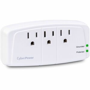 CyberPower CSB300W Essential 3 - Outlet Surge Protector with 900 J Surge Suppression - Clamping Voltage 800V, NEMA 5-15P, 