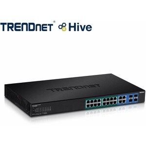 TRENDnet 20-Port Gigabit PoE+ Web Smart PoE+ Switch, 16 x Gigabit PoE+ Ports, 4 x Shared Gigabit Ports, Up To 30W Per Port