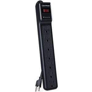 CyberPower CSB7012 Essential 7 - Outlet Surge Protector with 1500 J Surge Suppression - Clamping Voltage 800V, 12 ft Cord,