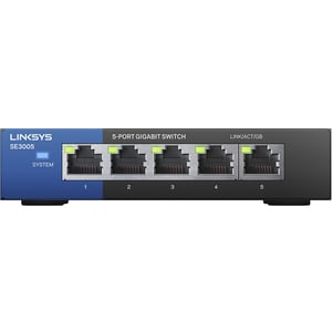 Linksys 5-Port Gigabit Ethernet Switch - 5 Ports - Gigabit Ethernet - 10/100/1000Base-T - 2 Layer Supported - Twisted Pair