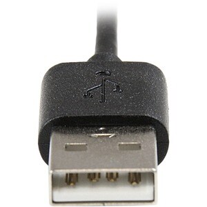StarTech.com 2m (6ft) Angled Black Apple 8-pin Lightning Connector to USB Cable for iPhone / iPod / iPad - First End: 1 x 
