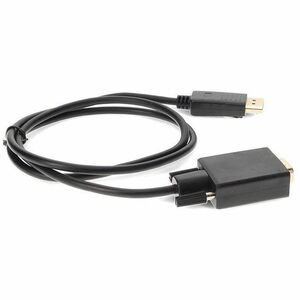 AddOn 3ft DisplayPort 1.2 Male to VGA Male Black Cable For Resolution Up to 1920x1200 (WUXGA) - 3 ft DisplayPort/VGA Video