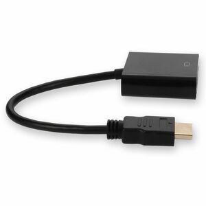 AddOn HDMI 1.3 Male to VGA Female Black Adapter Which Includes 3.5mm Audio and Micro USB Ports For Resolution Up to 1920x1