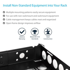 StarTech.com 1U Universal Server Rack Rails, Adjustable Depth Server Mounting Rails, 19inch Rack Mount Rails - Mount 19" S