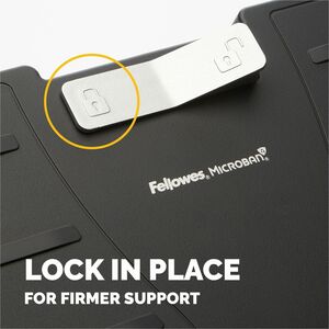 Fellowes Office Suites™ Adjustable Footrest - 30° Tilt - Black, Silver - 1 Each