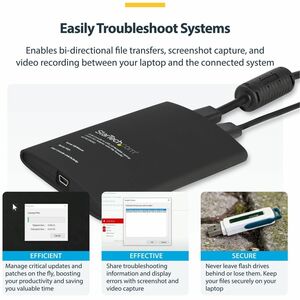 StarTech.com Adattatore Crash Cart portatile console KVM a USB 2.0 del laptop con trasferimento di file e Acquisizione Vid