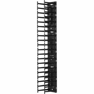 APC by Schneider Electric AR7588 Cable Organizer - Black - 2 Each Pack - TAA Compliant - Cable Pass-through - 48U Rack Height