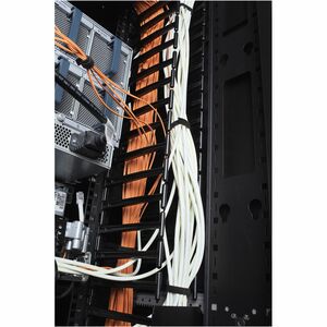 APC by Schneider Electric AR7580A Cable Organizer - Black - 2 Each Pack - TAA Compliant - Cable Pass-through - 42U Rack He