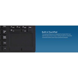 Adesso Antimicrobial Waterproof Touchpad Keyboard - Cable Connectivity - USB Interface - 108 Key Windows Key Hot Key(s) - 