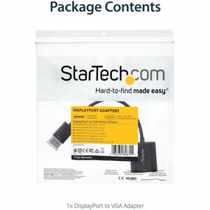 StarTech.com DisplayPort 1.2 to VGA Adapter Converter â€" DP to VGA â€" Connect your DisplayPort computer to a VGA Project