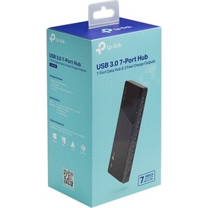 TP-Link UH700 USB Hub - USB 3.0 Micro-B - External - 7 Total USB Port(s) - 7 USB 3.0 Port(s) - Linux, Mac, PC