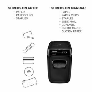 Fellowes AutoMax™ 150C Cross-Cut 150-Sheet Commercial Paper Shredder with Auto Feed - Cross Cut - 150 Per Pass - for shred