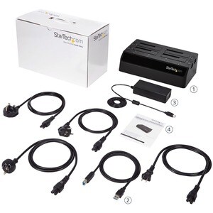 StarTech.com 4-Bay USB 3.0 to SATA Hard Drive Docking Station, 2.5/3.5" SATA III (6Gbps) SSD/HDD Dock, USB Hard Drive Bay,