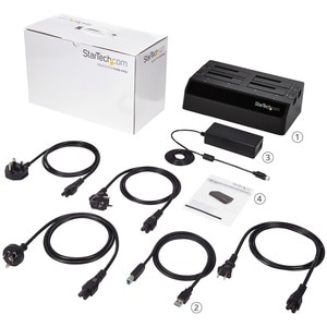 StarTech.com Docking Station USB 3.0 per quattro Hard Disk SSD / SATA 2.5" / 3.5"( 6.4cm/8.9cm ) con UASP a doppio ventola
