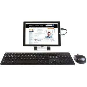 StarTech.com 3 Port USB 3.0 Hub for Laptops & Windows-based Tablets + Fast-Charge Port & Device Stand - Black - 4 Total US