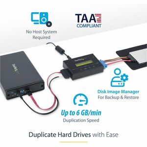 StarTech.com Duplicateur autonome pour disque dur SATA 2,5"/3,5" avec sauvegarde photothèque multi HDD / SSD