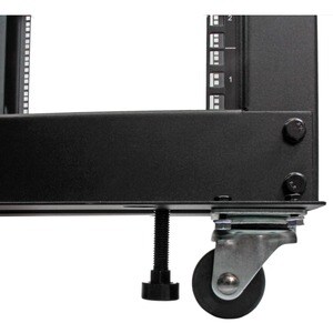 StarTech.com 4-Pfosten 25 HE Mobiles Open Frame Serverrack, 19" Netzwerk Rack, Rack für AV/IT; Rollen, Nivellierfüße oder 