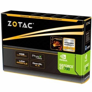Zotac NVIDIA GeForce GT 730 Graphic Card - 4 GB DDR3 SDRAM - 902 MHz Core - 64 bit Bus Width - PCI Express 2.0 x16 - HDMI 