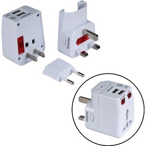 QVS AC Adapter - 1 Pack - 120 V AC, 230 V AC Input - 5 V DC/2.10 A Output - White