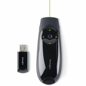 Kensington Presenter Expert Presentation Pointer - Radio Frequency - USB - Laser - 4 Button(s) - Black - Wireless - 50 m -