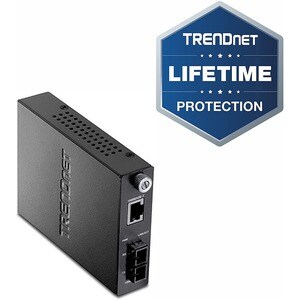 TRENDnet TFC-1000S50 Transceiver/Media Converter - New - 2 Port(s) - 1 x Network (RJ-45) - 1 x SC - Duplex SC Port - Twist