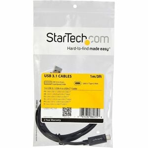 StarTech.com 3 ft 1m USB to USB C Cable - USB 3.1 (10Gpbs) - USB-IF Certified - USB A to USB C Cable - USB 3.1 Type C Cabl