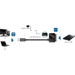 Roline 15 cm SATA/USB Datentransferkabel - Cable for Computer, Notebook, Festplatte - 6 Gbit/s - Schwarz