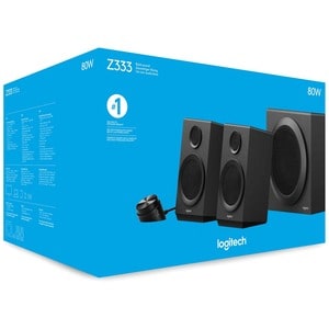 Logitech Z333 2.1 Speaker System - 40 W RMS - Black - 55 Hz to 20 kHz
