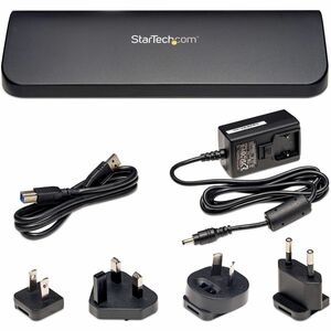 StarTech.com Dual Monitor USB 3.0 Laptop Docking Station, HDMI & DVI/VGA, 3x USB-A Hub, GbE, Audio, Universal USB-A Dock, 