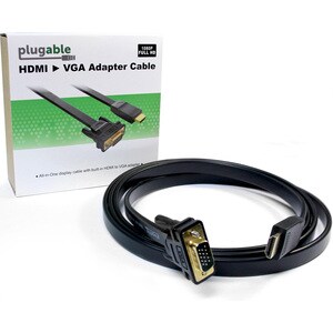 Plugable HDMI To VGA Adapter, 6 Foot (1.8 Meter) - Converter Cable Supporting Up To 1920 x 1080 (60Hz)