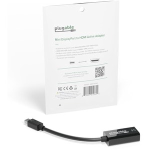 Plugable Active Mini DisplayPort (Thunderbolt 2) to HDMI 2.0 Adapter - (Supports Mac, Windows, Linux and Displays up to 4k