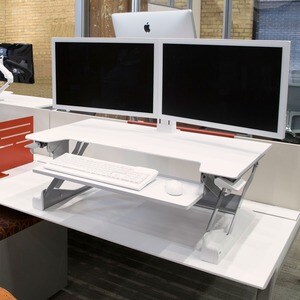Ergotron WorkFit-TL Workstation - Rectangle Top - Height Adjustable - 952.50 mm Table Top Width x 635 mm Table Top Depth -