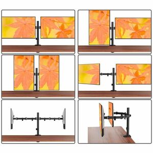 SIIG Dual Monitor Articulating Desk Mount - Fits 13" to 32" monitors - Max Load 19.8 lbs each - VESA Plate 75x75/100x100mm