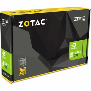 Zotac NVIDIA GeForce GT 710 Graphic Card - 2 GB DDR3 SDRAM - Low-profile - 954 MHz Core - 64 bit Bus Width - PCI Express 2