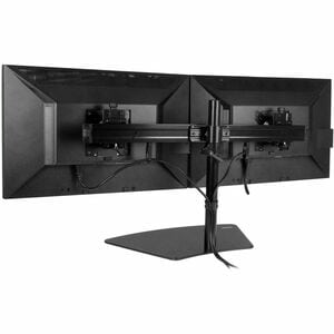 StarTech.com Dual Monitor Stand, Horizontal, For up to 24" (17.6lb/8kg) VESA Monitors, Black, Adjustable Monitor Stand, St