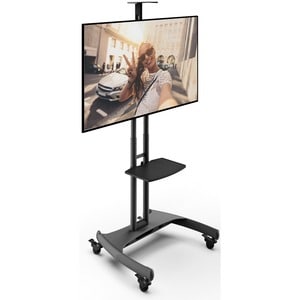 Kanto MTM65PL Mobile TV Mount with Adjustable Shelf for 37-inch to 65-inch TVs - Kanto MTM65PL Height Adjustable Rolling T