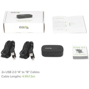 Plugable USB 2.0 Sharing Switch - USB - External - 1 USB Port(s) - 1 USB 2.0 Port(s) - PC, Mac, Linux