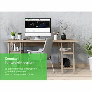 APC Back-UPS 600VA, 120V, 1 USB charging port, 7 NEMA outlets (2 surge) - Tower - 10 Hour Recharge - 3.20 Minute Stand-by 