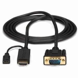 StarTech.com HDMI to VGA Cable - 6 ft / 2m - 1080p - 1920 x 1200 - Active HDMI Cable - Monitor Cable - Computer Cable - Ca
