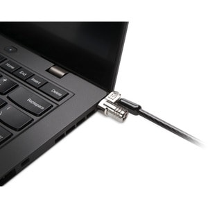 Kensington MicroSaver 2.0 Keyed Laptop Lock - Black, Silver - Carbon Steel - For Notebook - TAA Compliant