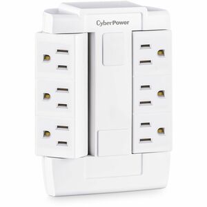 CyberPower GT600P Wall Tap Outlet - 6 - NEMA 5-15R Outlet(s), NEMA 5-15P Plug Type, Wall Tap Plug Style, White
