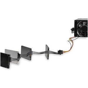 StarTech.com PYO4SATA. Kabellänge: 0,4 m, Anschluss 1: SATA 15-Pin, Anschluss 2: 4 x SATA. Breite: 29 mm, Tiefe: 400 mm, H
