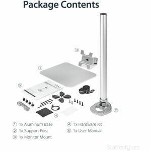 StarTech.com ARMPIVSTND. Montage: Freistehend, Höchstgewicht (Kapazität): 14 kg, Minimum screen size: 30,5 cm (12"), Maxim