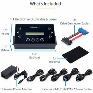 StarTech.com Clonador y Borrador Independiente 1:1 para Memorias USB y Unidades de Disco Duro y SSD SATA - con Pantalla LC