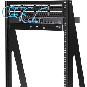 StarTech.com 2-Post 16U Heavy-Duty Desktop Server Rack, Small Open Frame 19in Network Rack for Home/Office IT Equipment, T