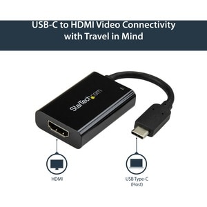 StarTech.com USB C to HDMI 2.0 Adapter 4K 60Hz with 60W Power Delivery Pass-Through Charging - USB Type-C to HDMI Video Co